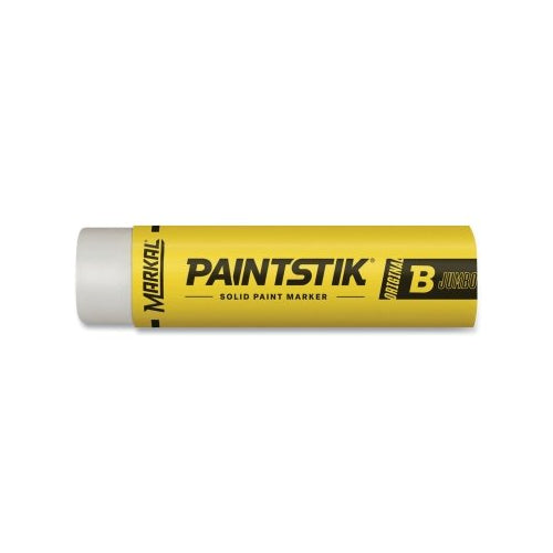 Markal Paintstik Original B Solid Paint Marker, 1 Inches Dia, 4-3/4 Inches L, White - 12 per DOZ - 80260