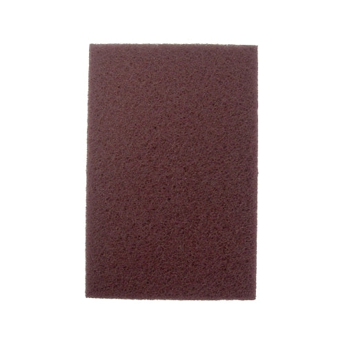 Weiler Non-Woven Hand Pad, General Purpose, 6 Inches X 9 In, Medium/Coarse, Brown - 60 per BX - 51444