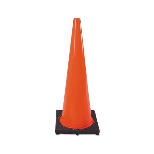 Cortina Dw Series Traffic Cone, 28 Inches H, 7 Lb Pvc, Orange/Black Base - 1 per EA - 0350007