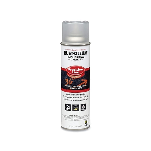 Rust-Oleum Industrial Choice M1600/M1800 System Precision-Line Inverted Marking Paint, 17 Oz, Clear, Solvent-Based - 12 per CA - 1601838V