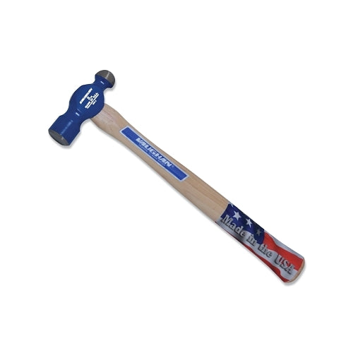 Vaughan Commercial Ball Pein Hammer, Hickory Handle, 11-3/4 In, Forged Steel 8 Oz Head - 1 per EA - TC308