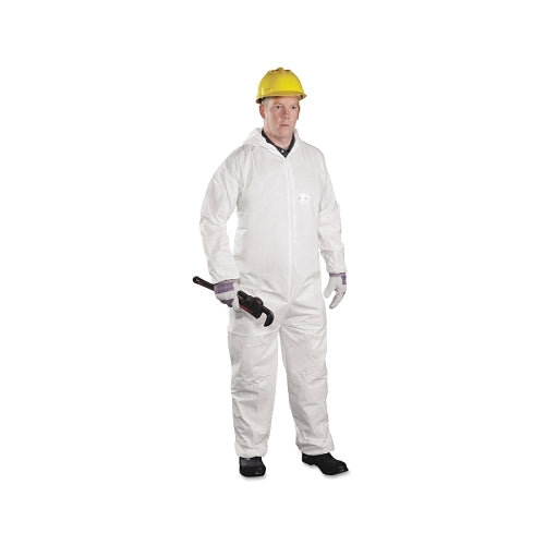 West Chester Posi-Wear Ba_x0099_ Microporous Disposable Coveralls With Attached Hood, Elastic Wrists/Ankles, White, 3X-Large - 25 per CA - 36063XL