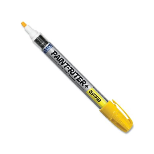 Markal Paint-Riter+ Certified Liquid Paint Marker, Yellow, 1/8 Inches Tip, Medium - 12 per BX - 96881