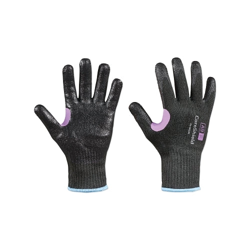 Honeywell Coreshield_x0099_ A9/F Coated Cut Resistant Gloves, 6/Xs, Hppe/Kevlar/Alloy, Smooth Nitrile, 10 Ga, Black - 1 per PR - 290910B6XS