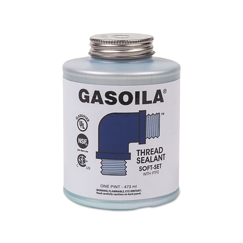 Gasoila Chemicals Soft-Set Thread Sealant, 1 Pt Brush Top Can, Blue/Green - 12 per CA - SS16