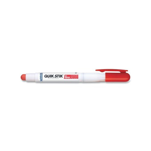 Markal Quik Stik All Purpose Mini Solid Paint Marker, 3/8 Inches X 4.625 Inches L, Red - 12 per DZ - 61128