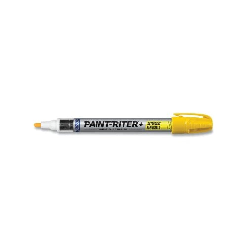 Markal Paint-Riter+ Detergent Removable Marker, Yellow, 1/8 In, Medium Tip - 1 per EA - 97011