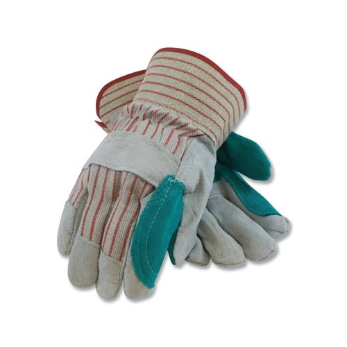 Pip Economy Split Cowhide Leather Double Palm Gloves, 2X-Large, Gray - 12 per DZ - 85-7512J/XXL