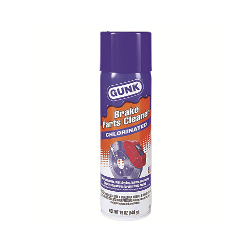 Gunk Brake Parts Cleaner, Chlorinated, 19 Oz, Aerosol Can, Sweet Chloroform-Like Odor - 12 per CA - M720