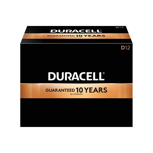 Duracell Coppertop Alkaline Battery, 1.5V, D, 12/Bx - 12 per CT - DURMN1300