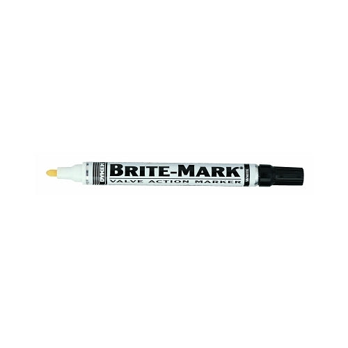 Dykem Brite-Mark Medium Paint Marker, White, Bullet - 12 per BX - 84003