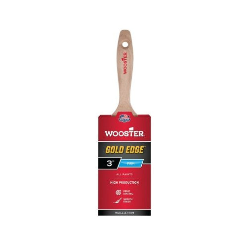 Wooster Gold Edge Paint Brushes, 3 Inches W, Polyester, Wood Handle - 6 per BX - 0052320030