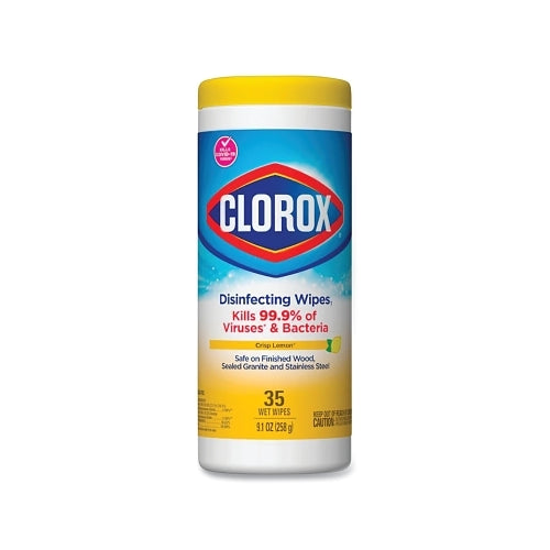 Clorox Disinfectant Wipes, 35/Canister, Lemon Fresh Scent - 12 per CA - CLOX01594