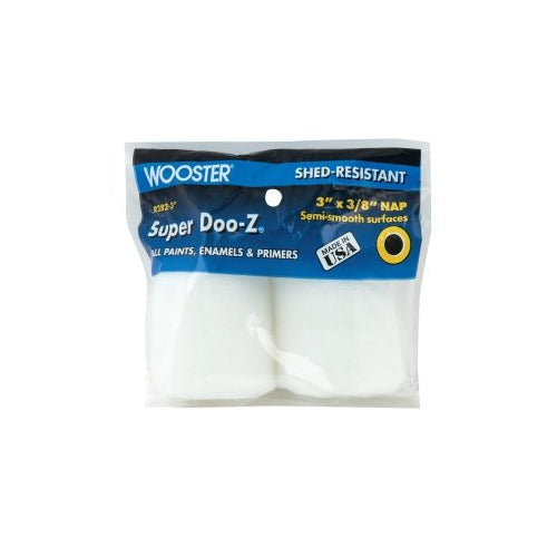 Wooster Super Doo-Z Roller Covers, 2 Pack, 3 In, 3/8 Inches Nap Length - 12 per BX - 00R2820030