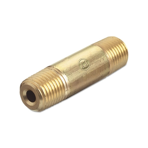 Western Enterprises Pipe Thread Nipples, 3000 Psig, Brass, 1/4 Inches (Npt), 3 Inches Long - 1 per EA - BN430HP