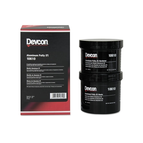 Devcon Aluminum Putty (F) Kit, 1 Lb, Tub, Includes Hardener And Resin - 1 per EA - 10610