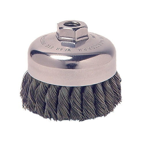 Anchor Brand Heavy-Duty Knot-Style Cup Brushes, 4 Inches Dia., 0.025 Inches Carbon Steel Wire, Bulk - 1 per EA - 94202