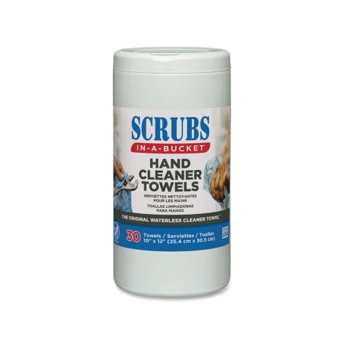 Scrubs Hand Cleaner Towels, 30/Container, Citrus - 6 per CS - 42230