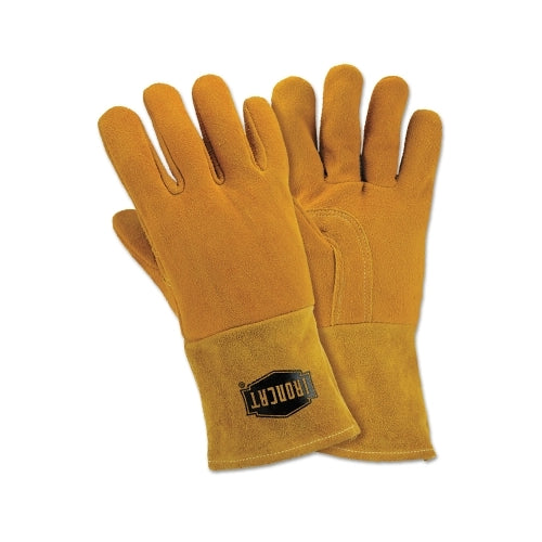Pip Ironcat Insulated Top Grain Reverse Deerskin Mig Welding Gloves, Medium, Orange/Tan - 6 per PK - 6030M