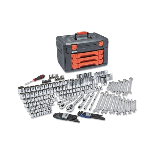 Gearwrench 239 Piece Metric/Sae Socket & Ratchet Sets, 1/4 In, 3/8 In, 1/2 In - 1 per ST - 80942