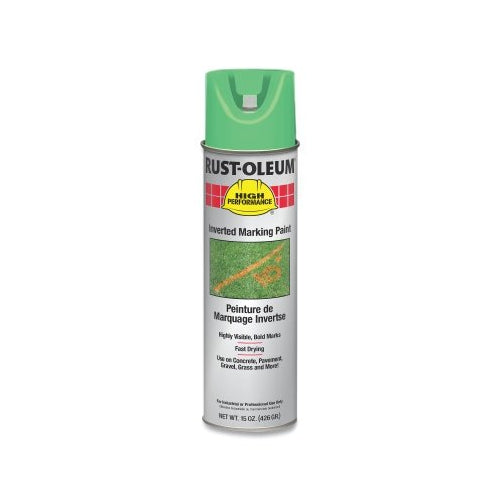 Rust-Oleum Industrial Choice M1600/M1800 System Precision-Line Inverted Marking Paint, 15 Oz, Green, Gloss, Aerosol Can - 6 per CA - V2333838V