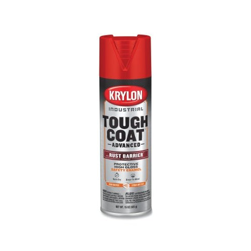 Krylon Industrial Tough Coat Advanced With Rust Barrier Technology Spray Paint, 15 Oz, Safety Red, Gloss - 6 per CA - K00639008