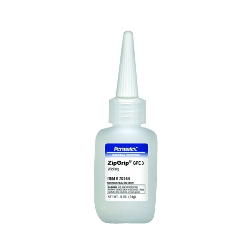Permatex Zipgrip Gpe 3 Cyanoacrylate Adhesive, 5 Oz, Bottle, Clear - 1 per EA - 70144