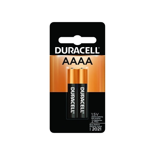 Duracell Coppertop Alkaline Battery, 1.5V, Aaaa, 2 Ea/Pk - 2 per CD - DURMX2500B2PK