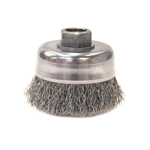 Anchor Brand Crimped Wire Cup Brush, 3 Inches Dia, 5/8 In-11 Arbor, 0.012 Inches Stainless Steel - 1 per EA - 93715