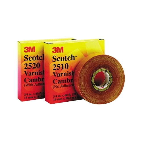 Scotch x0099  Varnished Cambric Tape 2520, 3/4 Inches X 60 Ft, Yellow - 1 per RL - 7000031629