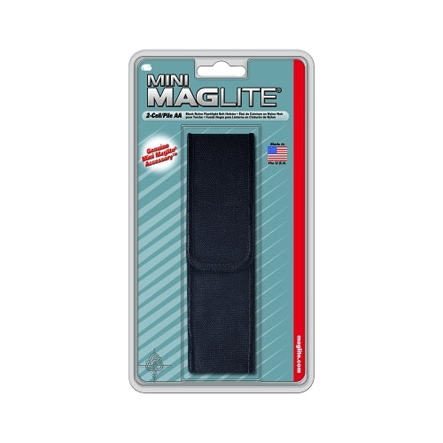 Mag-Lite Holster, Full Flap, For Use With 2-Aa Flashlights, Black, Nylon - 1 per EA - AM2A056