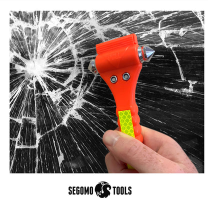Segomo Tools 2 x Emergency Escape Safety Hammers with Car Window Break