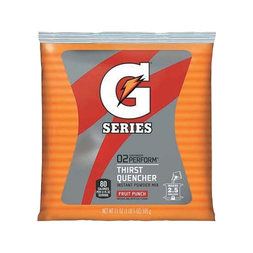 Gatorade G Series 02 Perform Thirst Quencher Instant Powder, 21 Oz, Pouch, 2.5 Gal Yield, Fruit Punch - 32 per CA - 33691