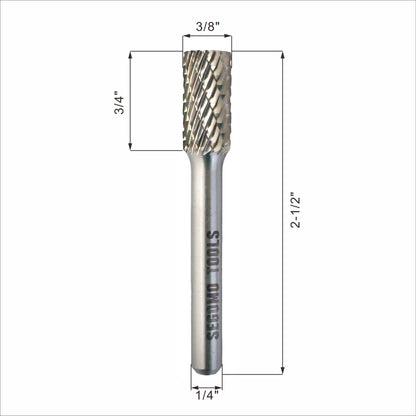 Segomo Tools Double Cut Rotary Tungsten Carbide Burrs For Grinding, Metal Deburring, Carving, Drilling, Engraving