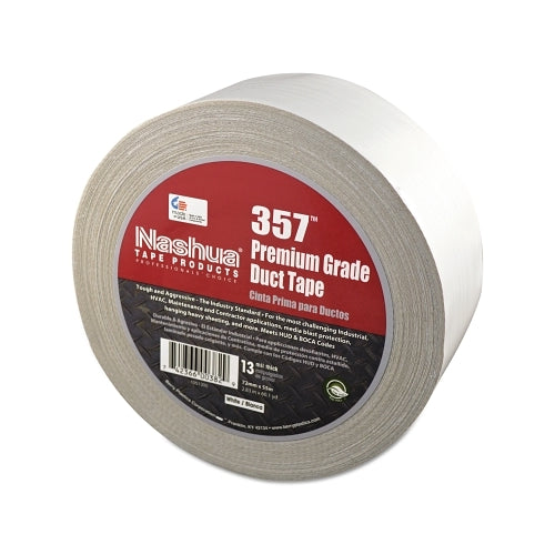 Nashua Premium Duct Tapes, White, 2 Inches X 60 Yd X 13 Mil - 1 per ROL - 1086150