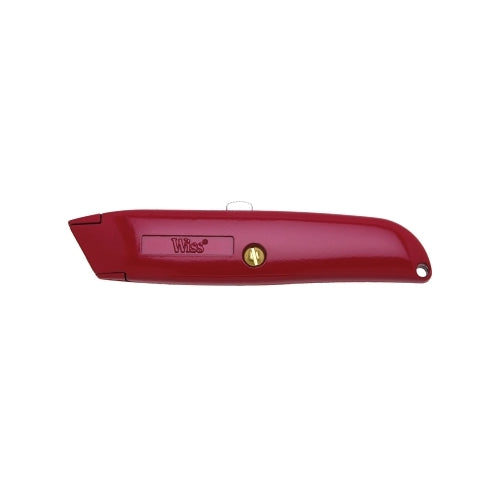 Couteau utilitaire rétractable Crescent/Wiss, 6 pouces de longueur, lame en acier robuste, rouge - 1 par EA - WK8V