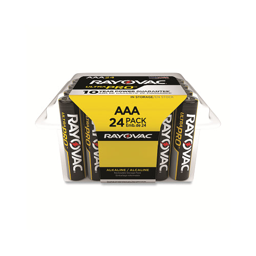 Rayovac Ultra Pro Alkaline Reclosable Batteries, Aaa, 1.5 V - 24 per PK - ALAAA24PPJ