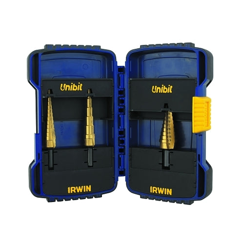 Irwin Unibit Step Drill Sets, Tin #1T-#3T - 1 per SET - 15502