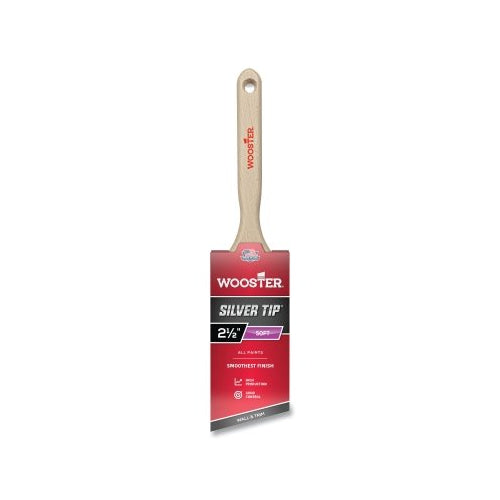 Wooster Silver Tip Paint Brushes, 2-1/2 Inches W, Polyester, Wood Handle - 6 per BX - 0052210024