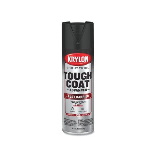 Krylon Industrial Tough Coat Advanced With Rust Barrier Technology Spray Paint, 15 Oz, Black, Flat - 6 per CA - K00789008