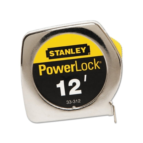 Stanley Powerlock Tape Rules Wide Blade, 3/4 Inches X 12 Ft - 1 per EA - 33312