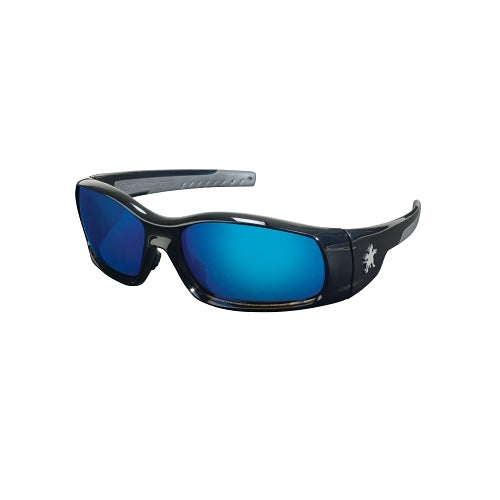 Mcr Safety Swagger Sr1 Series Safety Glasses, Blue Diamond Mirror Lens, Duramass Hc, Black Frame - 1 per PR - SR118B