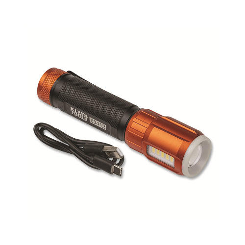 Klein Tools Rechargeable Led Pocket Light, Lithium-Ion, Orange, Work Light Side Barrel, Magnetic End Cap - 1 per EA - 56412