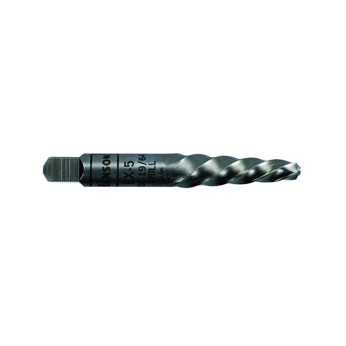 Irwin Hanson Spiral Flute Screw Extractors - 534/524 Series, 19/64 In, Carded - 1 per EA - 53405