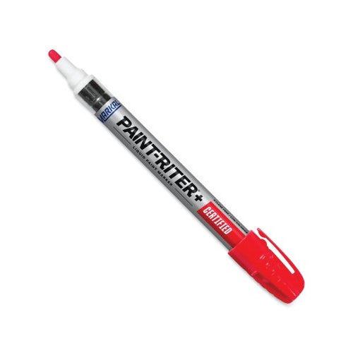 Markal Paint-Riter+ Certified Liquid Paint Marker, Red, 1/8 Inches Tip, Medium - 12 per BX - 96882