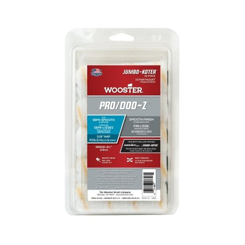 Wooster Pro/Doo-Z Jumbo-Koter Mini Roller Covers, 10 Pack, 4-1/2 In, 3/8 Inches Nap Length - 4 per BX - 0RR5020044