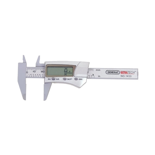 General Tools Digital/Fraction Electronic Caliper, 0 To 3 In, Steel - 1 per EA - 1433