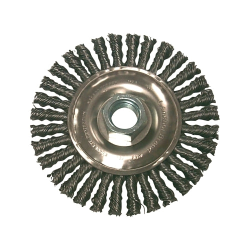 Anchor Brand Stringer Bead Wheel Brush, 4 Inches D X 4 Inches W, 0.02Inches Stainless Steel, Clamshell Pk - 5 per BX - 94877