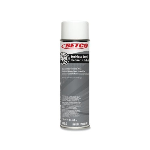 Betco Stainless Steel Cleaner And Polish, 16 Oz, Aerosol Can, Characteristic Scent - 12 per CA - 652300