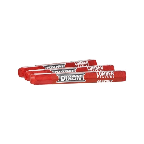 Dixon Ticonderoga Lumber Crayons, 1/2 Inches X 4 1/2 In, Soft Red - 12 per DOZ - 52012